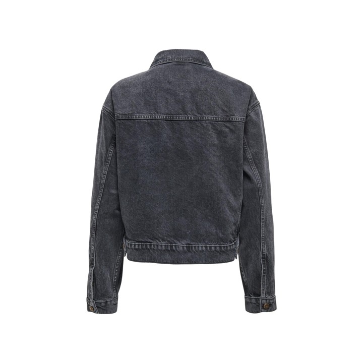 Only chaqueta vaquera negra de mujer 15363548 vista posterior de la prenda