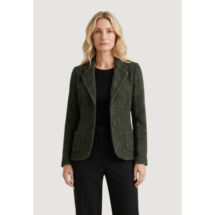Blazer verde Cleré SUSAN para mujer vista frontal