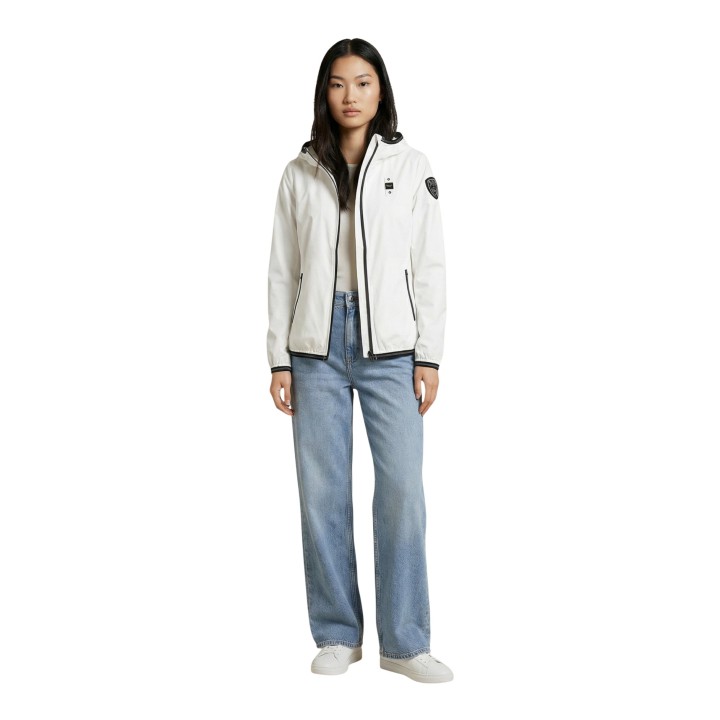 Blauer. chaqueta blanca de mujer NAY 26SBLDC11095 vista tres cuartos