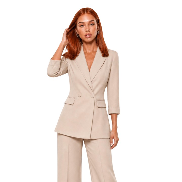 Blazer beige de mujer I am PE26028 vista frontal