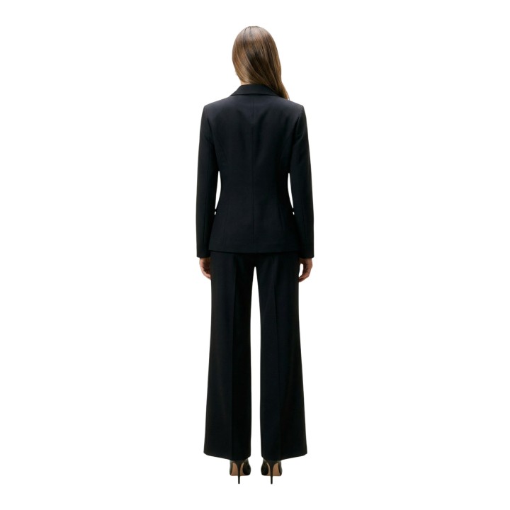 I am blazer de traje de mujer negro PE26198 vista posterior