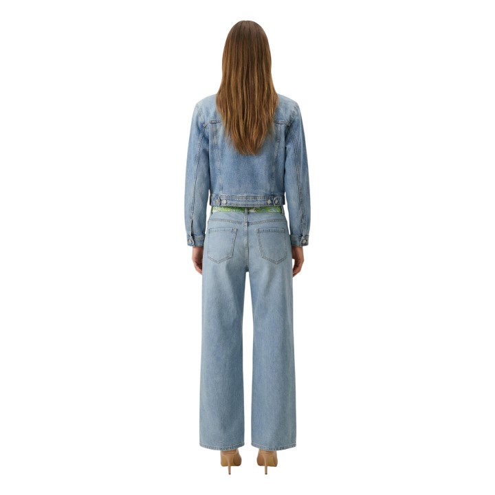 Chaqueta de mujer I am en denim claro vista posterior