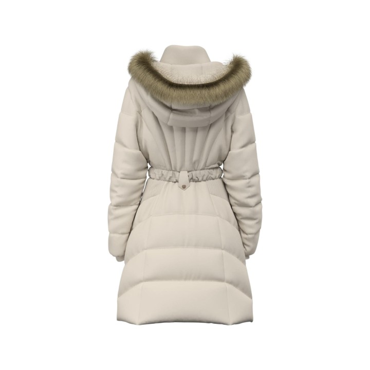 Guess chaqueta de mujer New Marina beige claro acolchada vista posterior