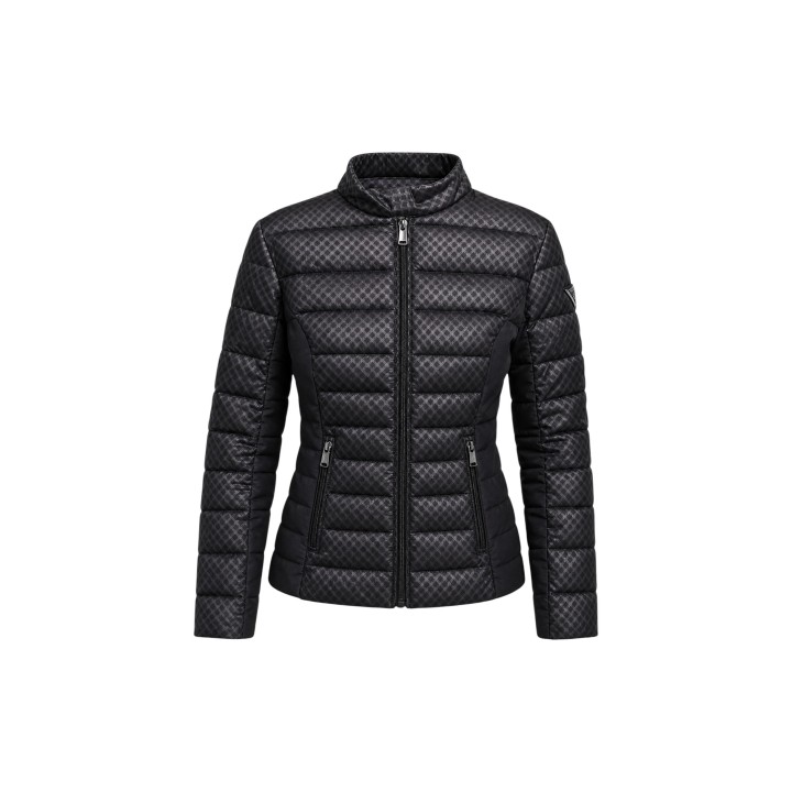 Guess chaqueta acolchada negra de mujer New Vona vista frontal