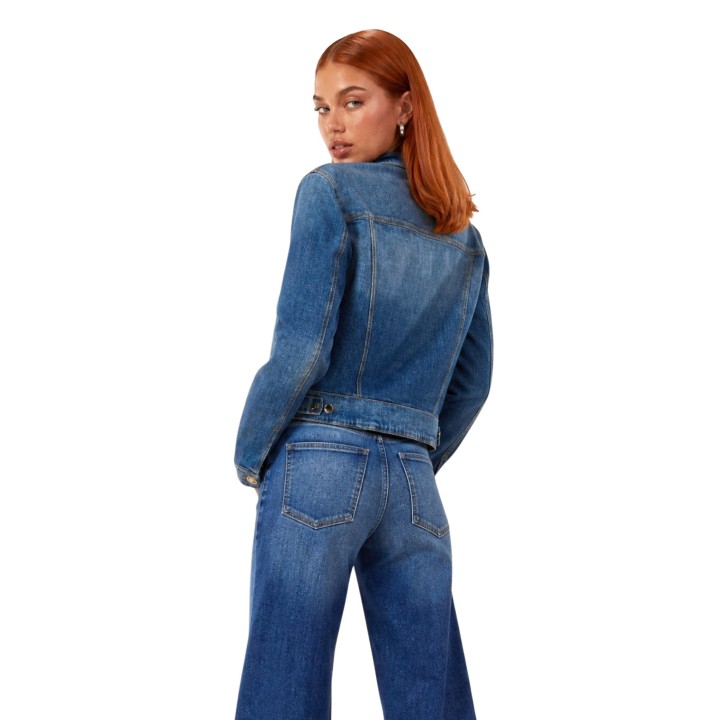 Guess chaqueta vaquera de mujer azul denim Ivy Jacket W6YN03 D1341 vista posterior