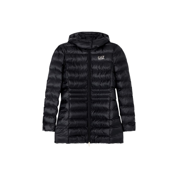 EA7 chaqueta acolchada negra de mujer 7W000685 AF12475 vista frontal