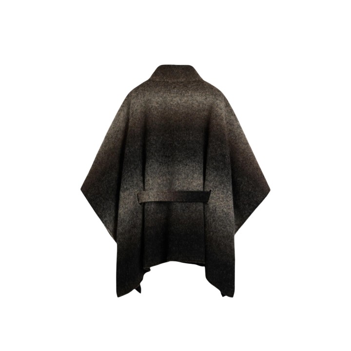 Desigual poncho de mujer Aldama Belt gris oscuro vista posterior
