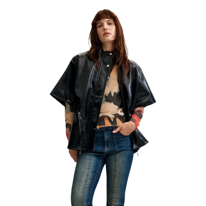 Desigual chaqueta negra de mujer Richmond Pasadas B 26WAIP01 vista frontal