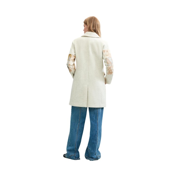 Desigual abrigo de mujer blanco Coat Joya 26WWEW19 vista posterior
