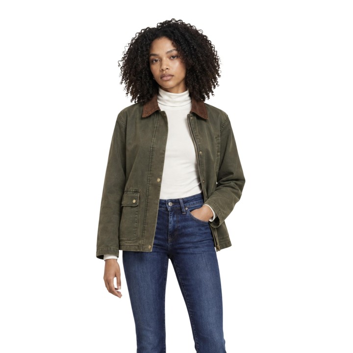 Only chaqueta de mujer verde oscuro Onlapricot Jacket Otw 15357495 vista frontal