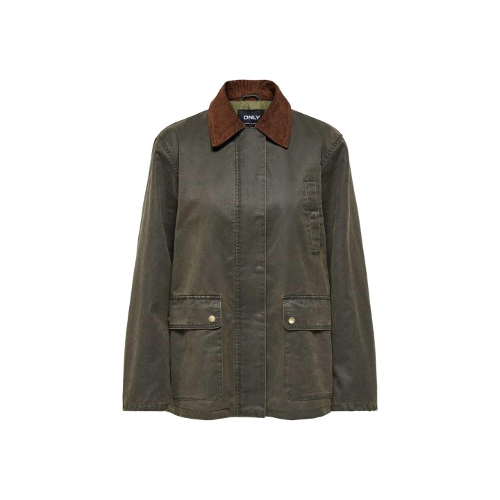 Only chaqueta de mujer verde oscuro Onlapricot Jacket Otw 15357495 vista frontal