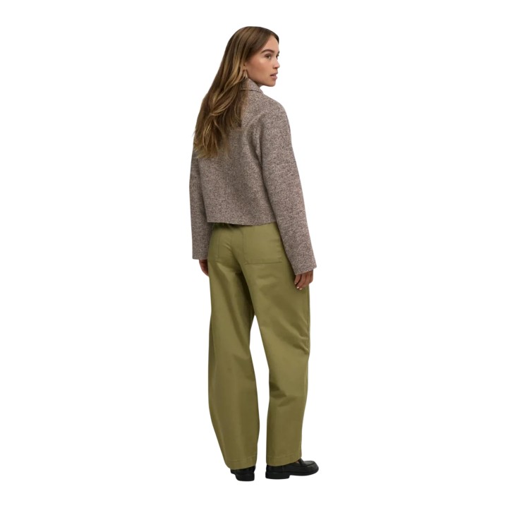 Chaqueta marrón de mujer Jacqueline de Yong Jdyvinga Herringbone vista posterior