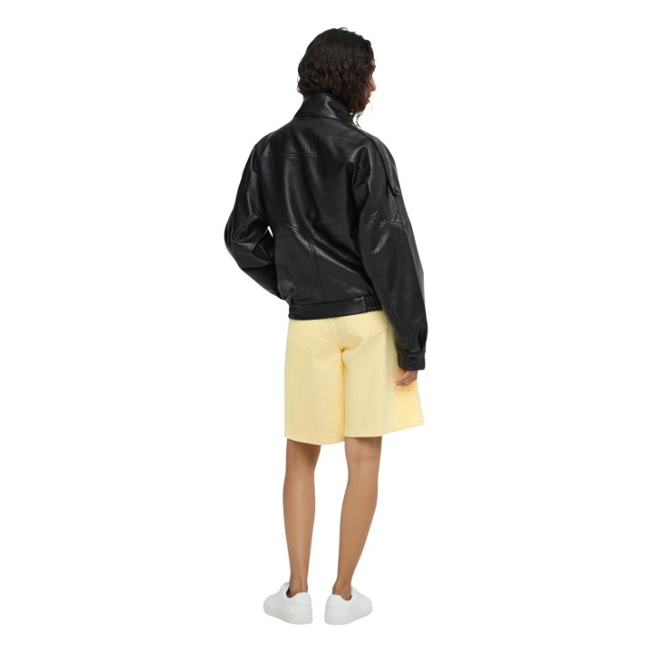 Chaqueta mujer Jacqueline de Yong Jdyraye negra de poliuretano vista posterior