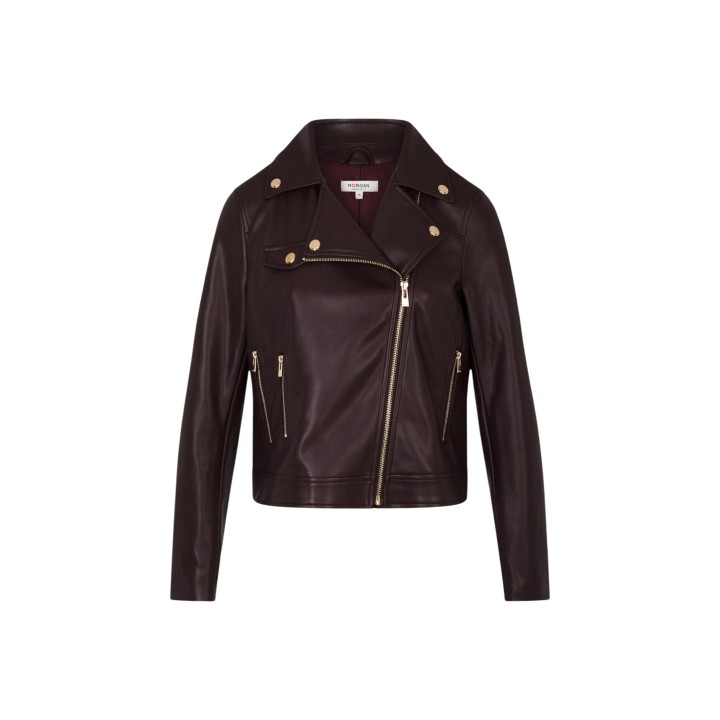 Chaqueta de mujer Morgan De Toi 262-GEFF color burdeos vista frontal