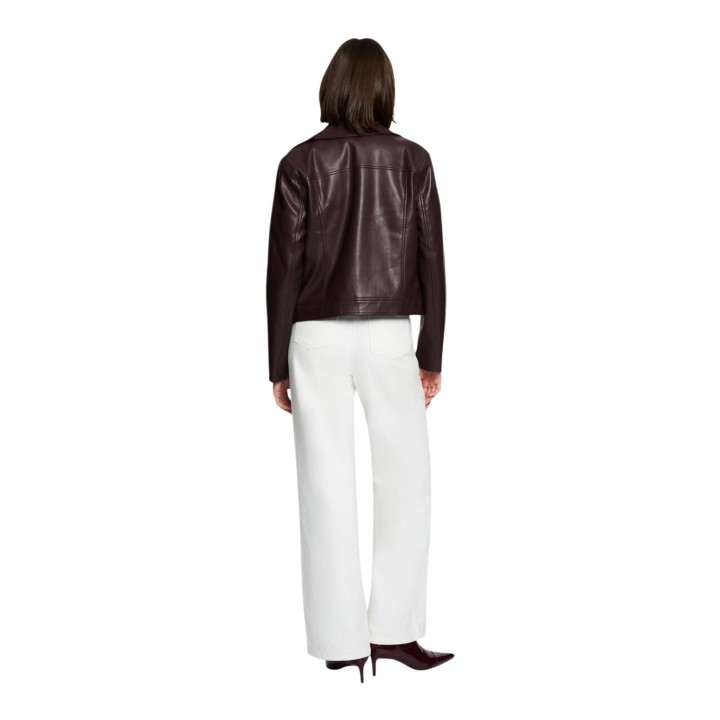 Chaqueta de mujer Morgan De Toi 262-GEFF color burdeos vista posterior