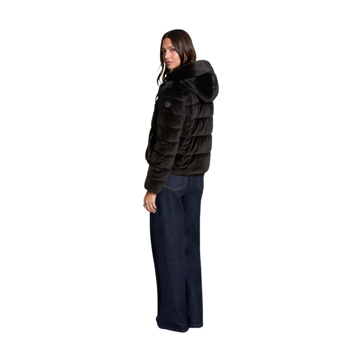 Morgan De Toi chaqueta de mujer negra de pana 262-GLAMI vista posterior tres cuartos