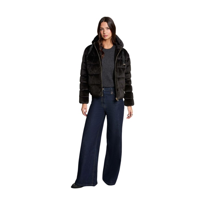 Morgan De Toi chaqueta de mujer negra de pana 262-GLAMI vista frontal