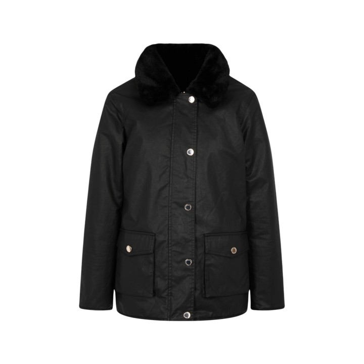 Parka negra de mujer Morgan De Toi 262-GRALIA vista frontal