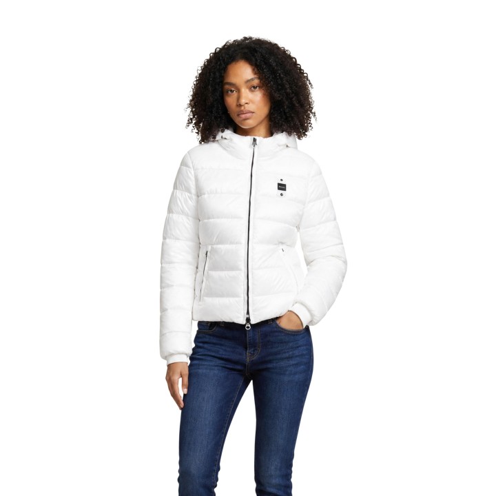 Chaqueta Blauer. Caroll de mujer blanca vista frontal