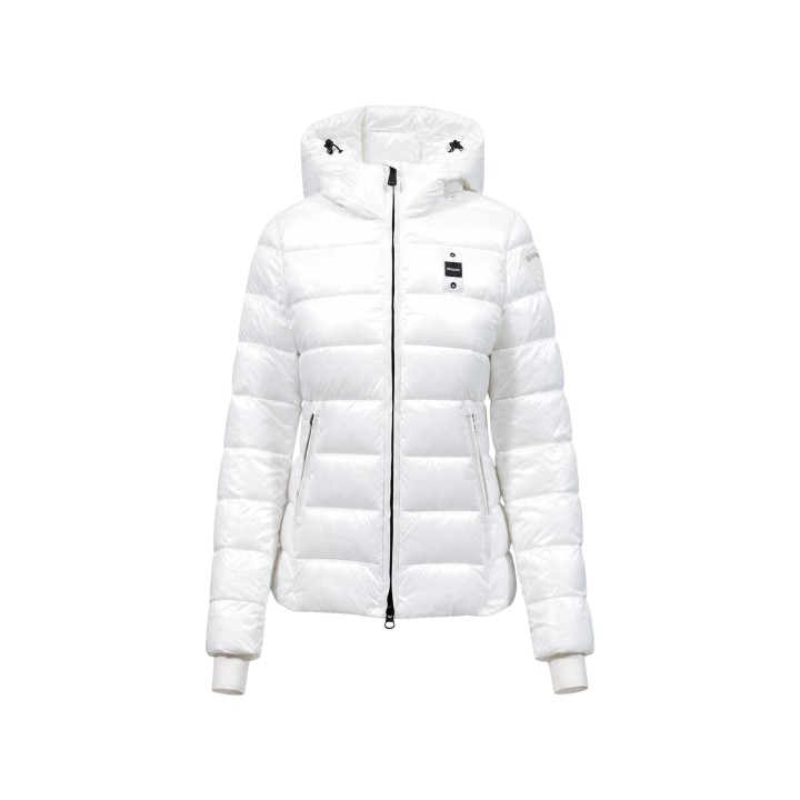 Chaqueta Blauer. Caroll de mujer blanca vista frontal de la prenda