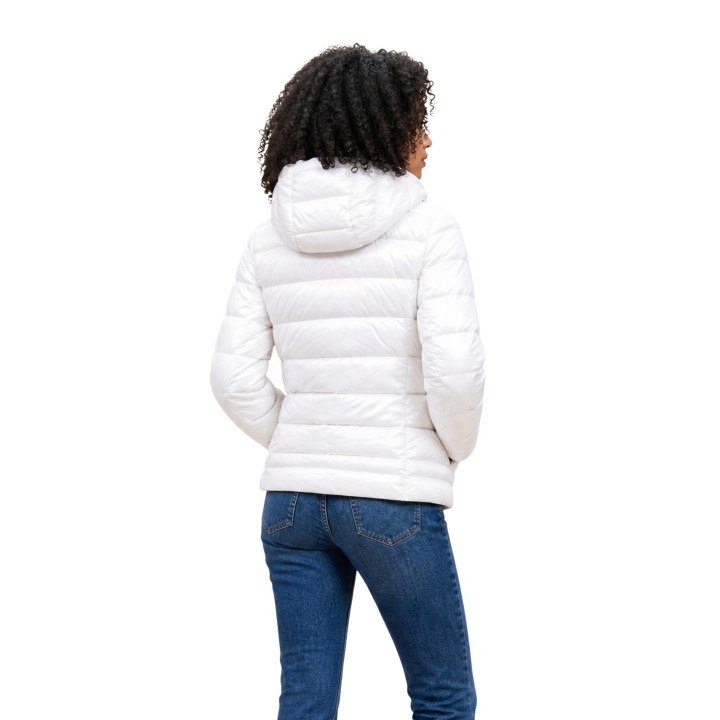 Chaqueta Blauer. Caroll de mujer blanca vista posterior