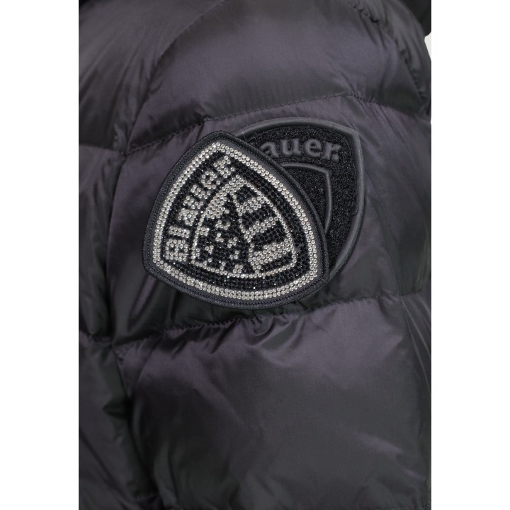Detalle del parche de chaqueta Blauer. para mujer marrón