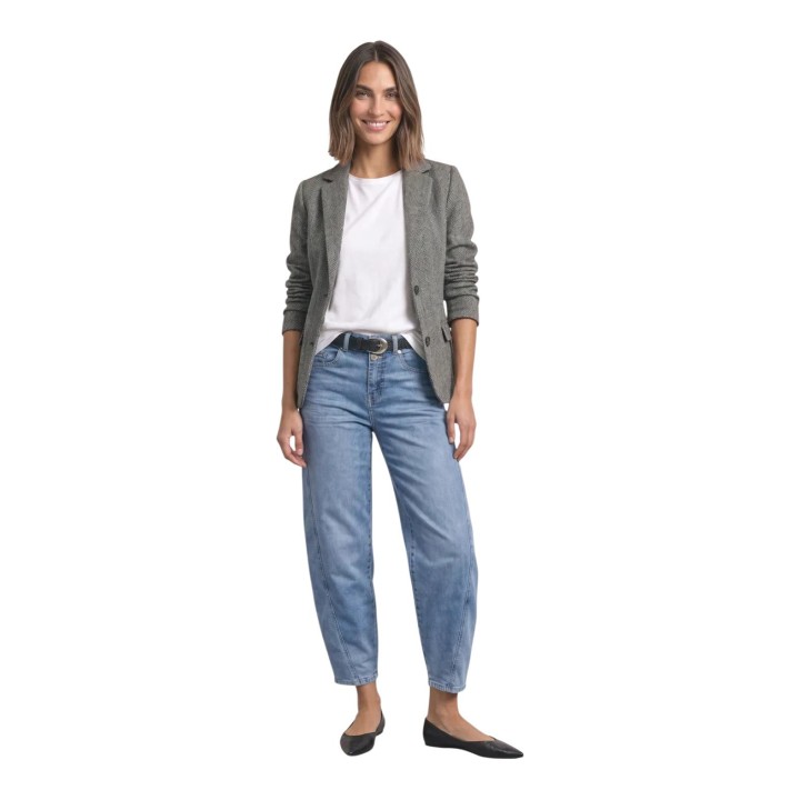 Street One blazer de mujer negro de espiga modelo 213112 vista frontal