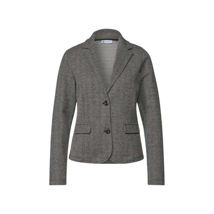 Street One blazer de mujer negro de espiga modelo 213112 vista frontal