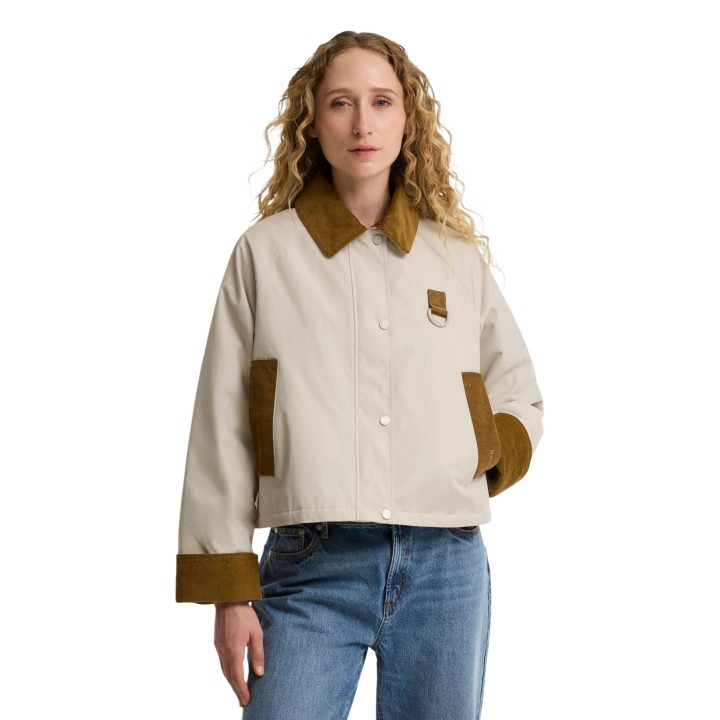 Barbour chaqueta beige de mujer Wendy Casual Jacket vista frontal
