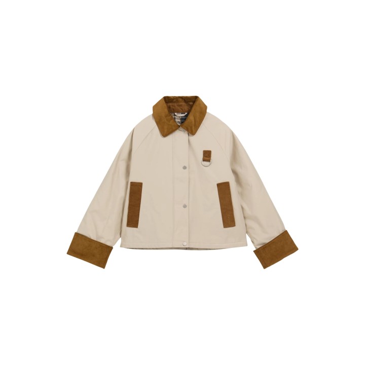 Barbour chaqueta beige de mujer Wendy Casual Jacket vista frontal plana