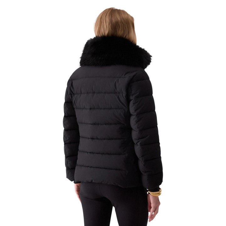 Liu-Jo chaqueta acolchada de mujer negra vista posterior modelo tf6001 t668a