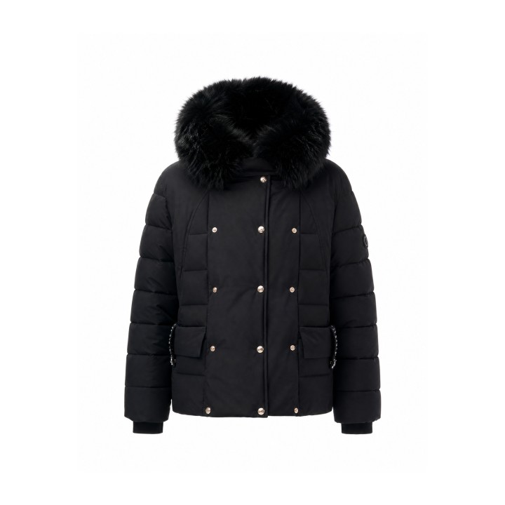 Liu-Jo chaqueta acolchada de mujer negra vista frontal modelo tf6001 t668a