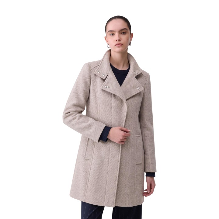 Abrigo de mujer Liu-Jo beige WF6412 T720A vista frontal