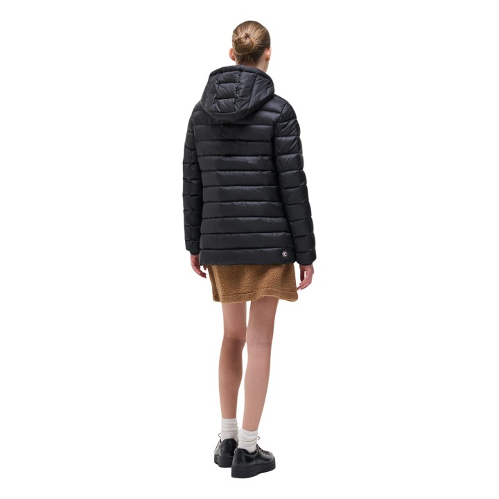 Colmar Originals chaqueta acolchada de mujer negra con capucha vista posterior