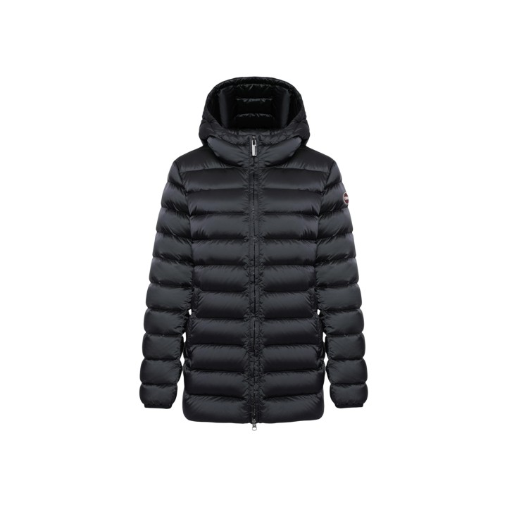 Colmar Originals chaqueta acolchada de mujer negra con capucha vista frontal