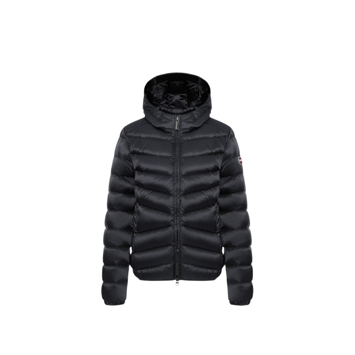 Colmar Originals chaqueta acolchada de mujer negra con capucha vista frontal