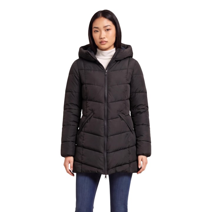 Choral chaqueta acolchada negra de mujer SLI6GC026271D vista frontal