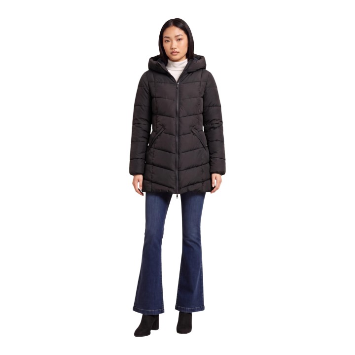 Choral chaqueta acolchada negra de mujer SLI6GC026271D vista frontal completa