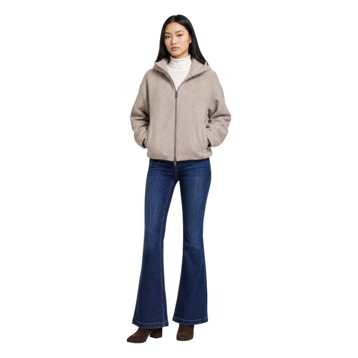 Choral chaqueta de mujer beige claro SLI6GB026249D vista frontal completa