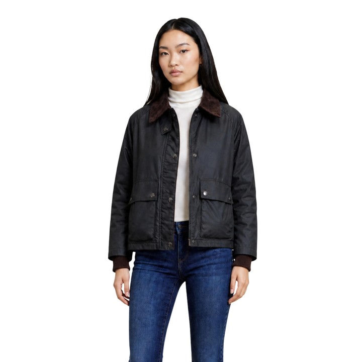 Choral chaqueta de mujer verde oscuro AFI6GB026206D vista frontal con modelo