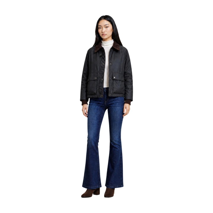Choral chaqueta de mujer verde oscuro AFI6GB026206D vista frontal de cuerpo entero