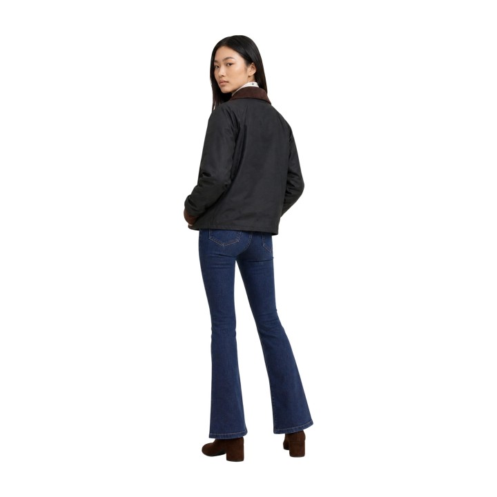 Choral chaqueta de mujer verde oscuro AFI6GB026206D vista posterior de tres cuartos