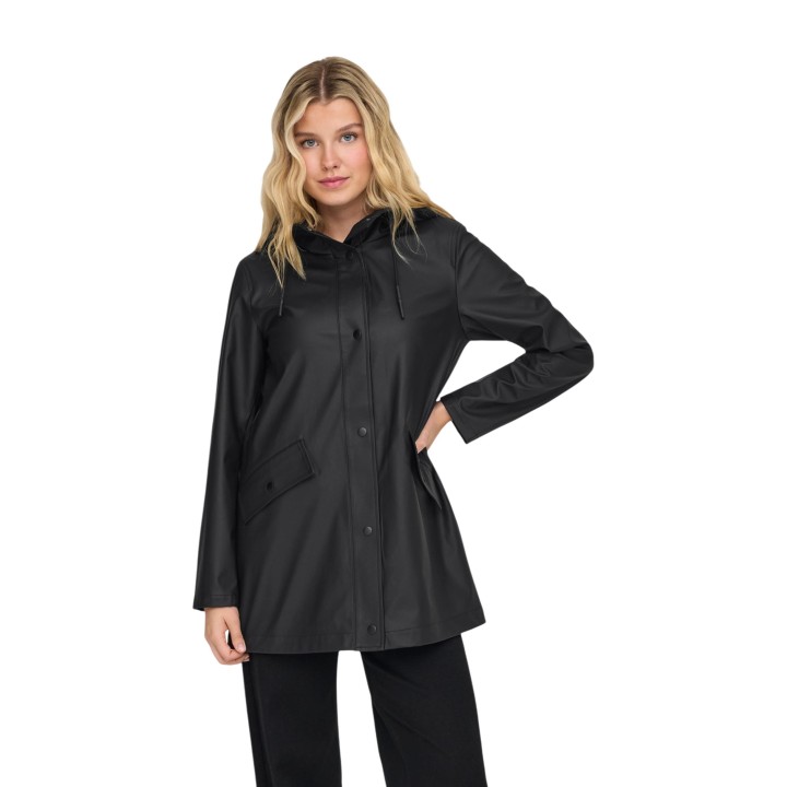 Only gabardina negra de mujer 15261734 vista frontal