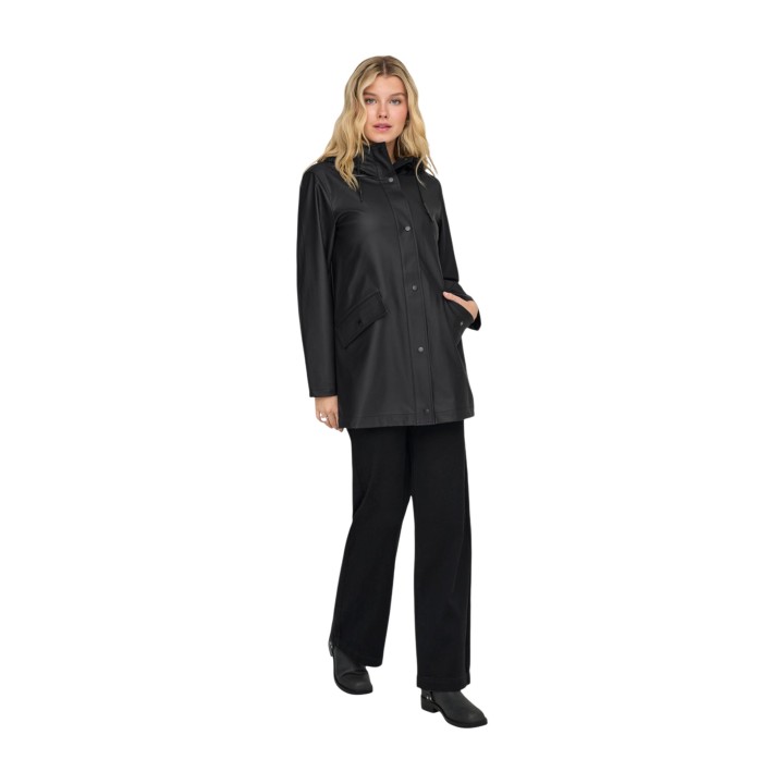 Only gabardina negra de mujer 15261734 vista de tres cuartos
