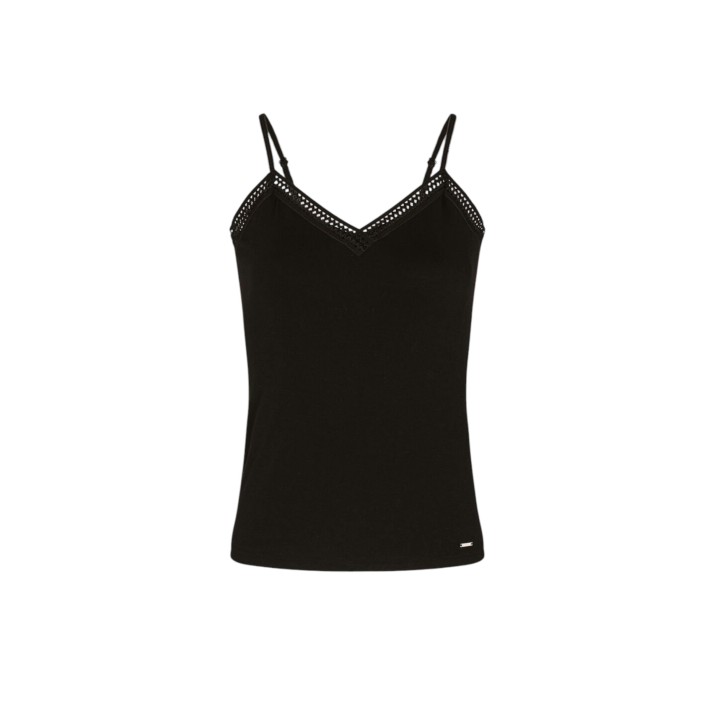 Morgan De Toi camiseta de mujer negra 192-BARBA.N en vista frontal