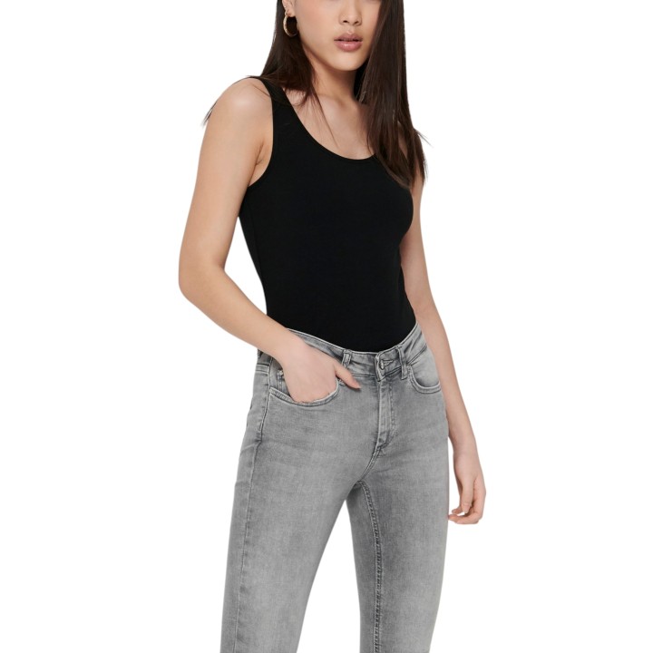 Only camiseta de tirantes para mujer negra referencia 15095808 vista de tres cuartos