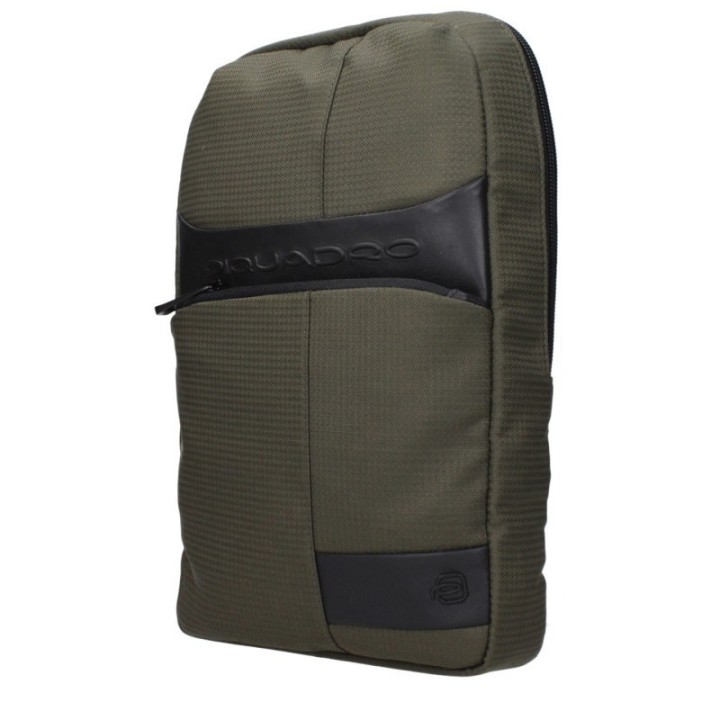 Bandolera Piquadro para hombre en tejido verde