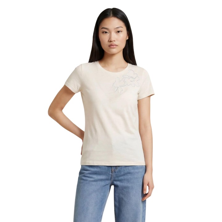 Liu-Jo camiseta de mujer color latte TA6155 JS923 vista frontal