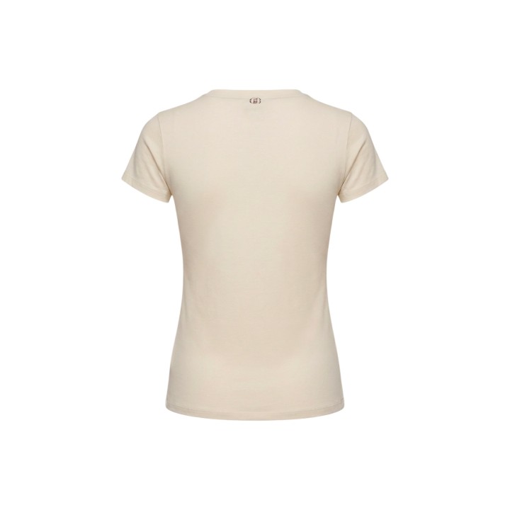 Liu-Jo camiseta de mujer color latte TA6155 JS923 detalle posterior