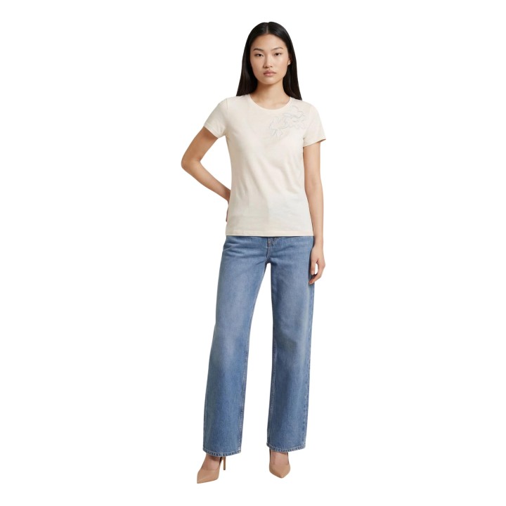 Liu-Jo camiseta de mujer color latte TA6155 JS923 vista frontal